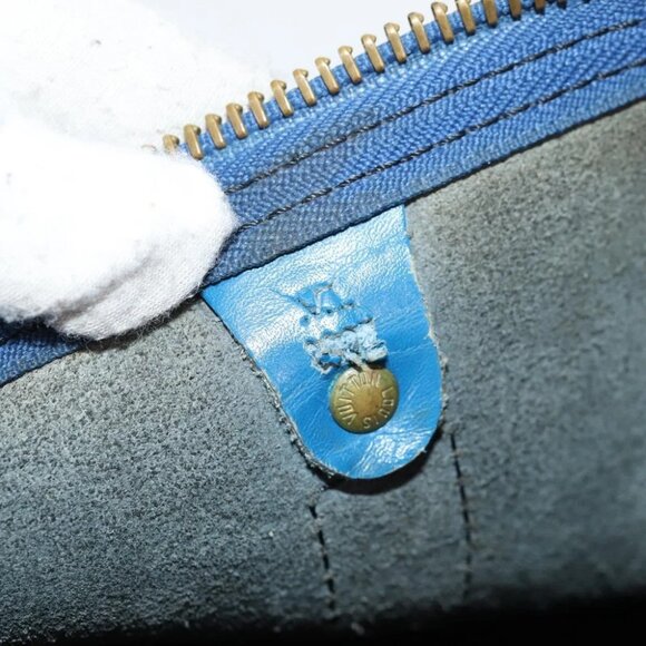 LOUIS VUITTON Epi Keepall 50 Boston Bag Blue - Picture 14 of 15